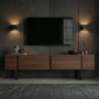 Nordure Soporte para TV Milano Nogal y Negro